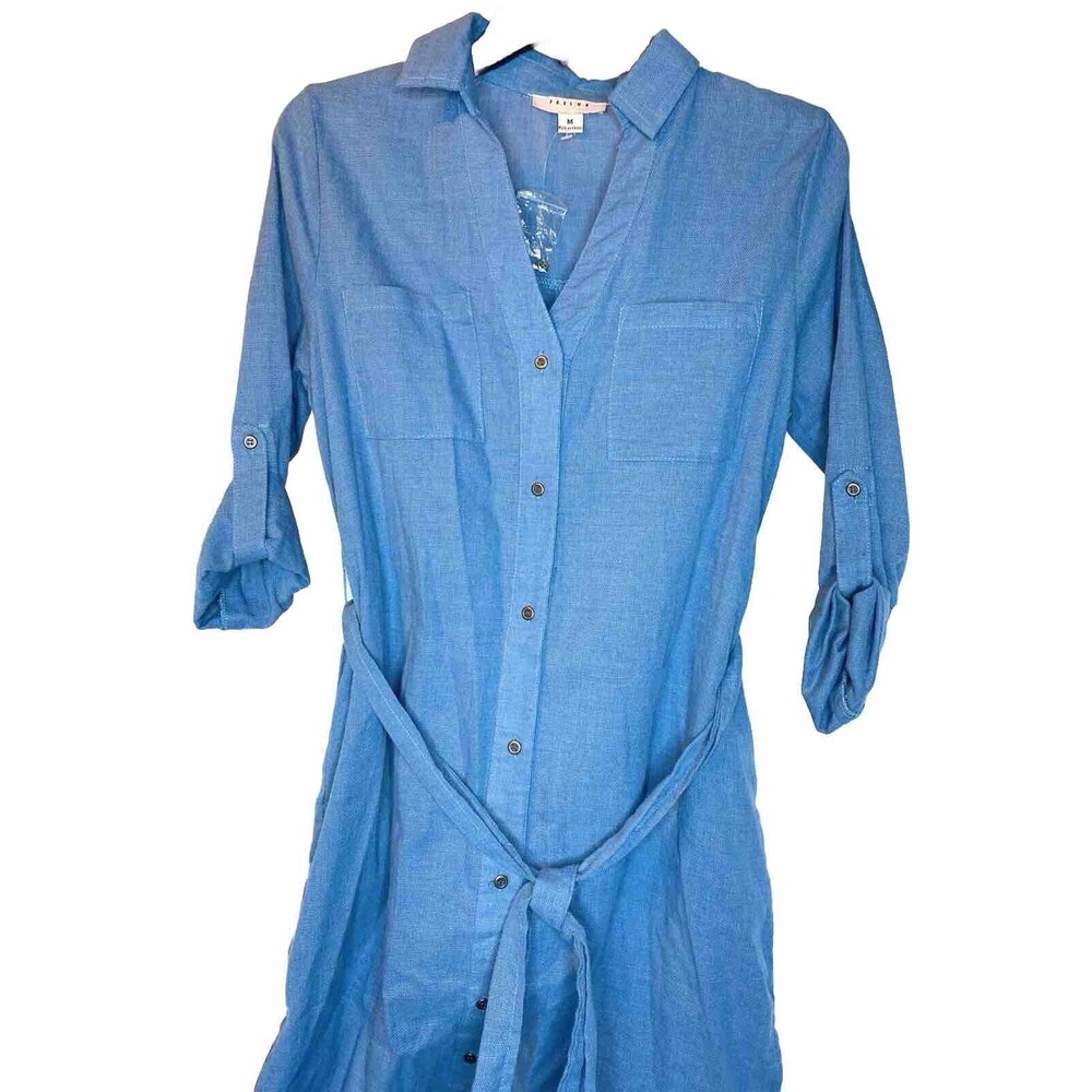 Favlux Women's Blue Long Sleeve Dress Sz M New